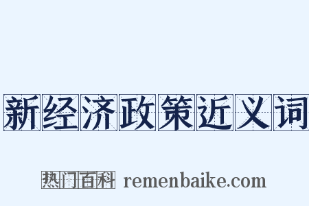 新经济政策近义词是什么意思的图片